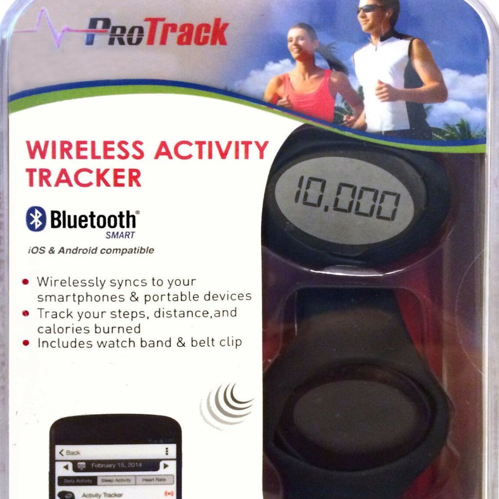 GNC Pro Track Duo Black PT-2600 Bluetooth Pedometer & Watch Combo